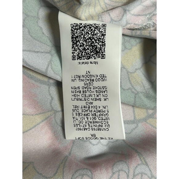 SHEIN Women's Floral Print Long Sleeve Crop Shirt Multicolor Plus Size 4X Fairy - Picture 8 of 8